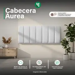 MUEBLES MACRUMO - Cabecera Aurea de 2 Plz- Color Gris claro