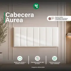 MUEBLES MACRUMO - Cabecera Aurea Queen- Color Beige claro