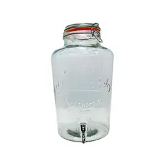 ICHIMATSU - Dispensador De Vidrio 8 Lt con Tapa/Hermetico.