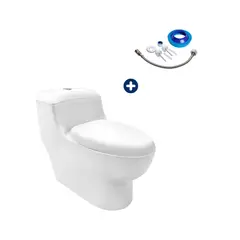 VAINSA - Combo Inodoro One Piece Capri con Kit de instalación