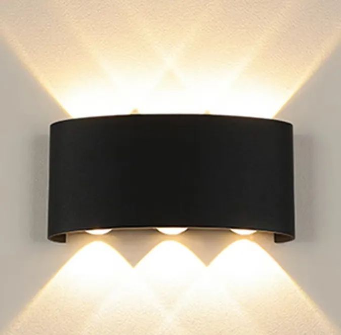 Luz Led Foco Aplique Pared 6 Leds Luz Cálida Exterior