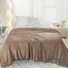 CASATEX - Manta Antialérgica Delgada Piel de Angel PREMIUM 2PLAZAS BROWN