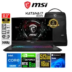 MSI - Laptop KATANA17 Intel Core i7-13620H RAM 16GB SSD 512GB 17.3" FHD 144HZ RTX 4060 8GB