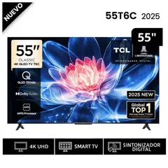 TCL - Televisor 55 QLED 4K Ultra HD 55T6C