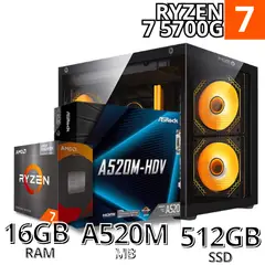 AMD - PC GAMER RYZEN 7 5700G 16GB RAM SSD M.2 500GB