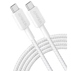 Anker - Cable Anker USB-C a USB-C 60W 180cm Carga Rápida Trenzado - A81F6H21