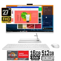 LENOVO - All in One Lenovo IdeaCentre 3 27ALC6 Ryzen 7 7730U Ram 16GB SSD 512GB 27" FHD Windows 11