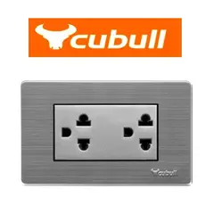 CUBULL - TOMACORRIENTE DOBLE CON L TIERRA GRIS A5-021