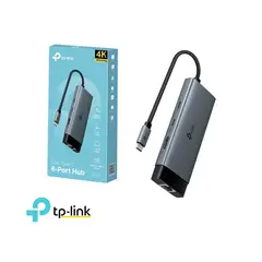 TP LINK - TP-LINK UH6120C Adaptador Hub USB C 6 puertos RJ45 USB AC HDMI