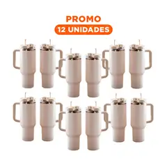 RYBIU IMPORT - Pack12 Taza para Bebidas Caliente con Sorbete en Blanco