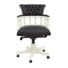 MOBILIARI - DM SILLA GIRATORIA QUIN DE ESCRITORIO BLANCO CON NEGRO
