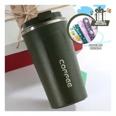 RYBIU IMPORT - Vaso con Pantalla de Temperatura en Verde Y+Papel de Regalo