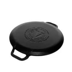 VICTORIA - Plancha para Pizza Hierro Fundido con Doble Asa 25 cm – Modelo Curado