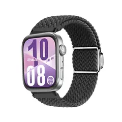 GENERICO - Correa de Nylon para Huawei Watch Fit 4 Broche Magnético gris oscuro Black