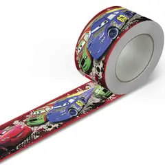 GENERICO - 5.9 mts de Cenefa Infantil autoadhesivo de Cars competición grunge