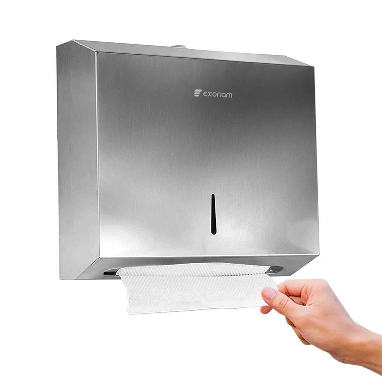 Dispensador de Acero Inoxidable para Papel Toalla Interfoliado