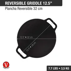 VICTORIA - Plancha Asadora Redonda Reversible Precurada 32cm 55128020