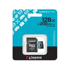 KINGSTON - Tarjeta Microsdxc Canvas Go! Plus 128Gb Uhs-I U3 V30 200Mb/S - Alta Velocidad Y D