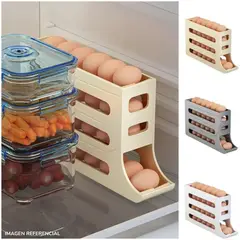 GENERICO - Organizador Huevos Vertical Contenedor Stand 4niv Cocina Refrigeradora