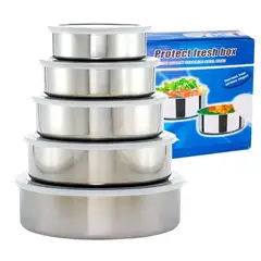 GENERICO - BOLWS DE ACERO X 5 UNIDADES CON TAPA