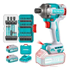 TOTAL - Atornillador de impacto 20v Brushless 285Nm + punteros