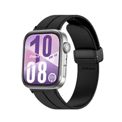 GENERICO - Correa Silicona Para Huawei Watch Fit 4 Broche Magnetico Black Negro