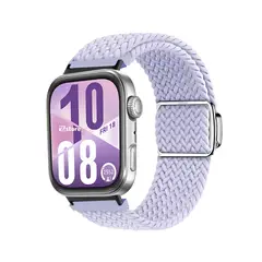 GENERICO - Correa de Nylon para Huawei Watch Fit 4 Broche Magnético lila Black