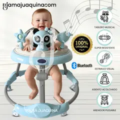 BABY - Andador con Tablero Musical «PANDIWALK» con Bluetooth Blue