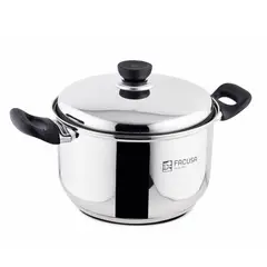 FACUSA - Olla Acero 24cm Clasica con Tapa de Acero Inoxidable-10116264