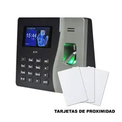 ZKTECO - CONTROL DE ASISTENCIA IP HUELLA DIGITAL K14 PRO + 20 TARJETAS DE PROXIMIDAD