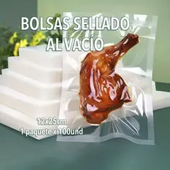 SM - BOLSAS DE SELLADO AL VACIO CORTADAS X100 UNDS 12X25CM