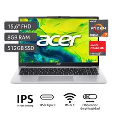 ACER - Laptop Ryzen 7 8GB RAM 512GB SSD 15.6FHD Windows 11