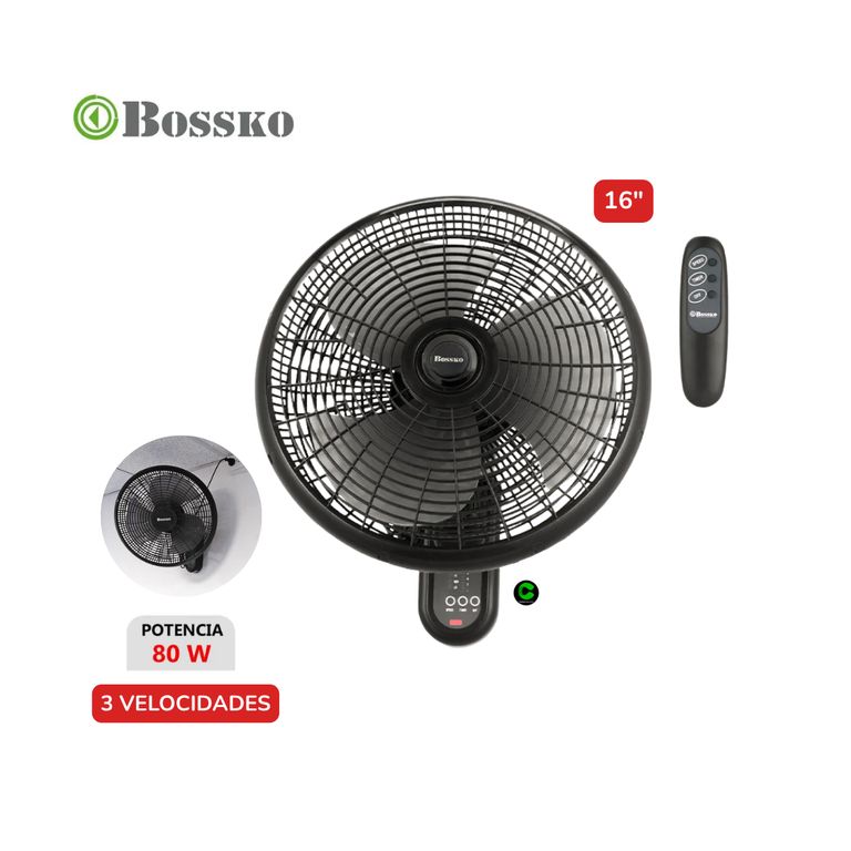 Ventilador De Pared BK-8210PD 16 control remoto