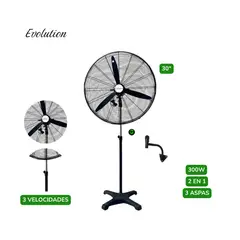 EVOLUTION - Ventilador Industrial de 30" 2 en 1 300W Tornado