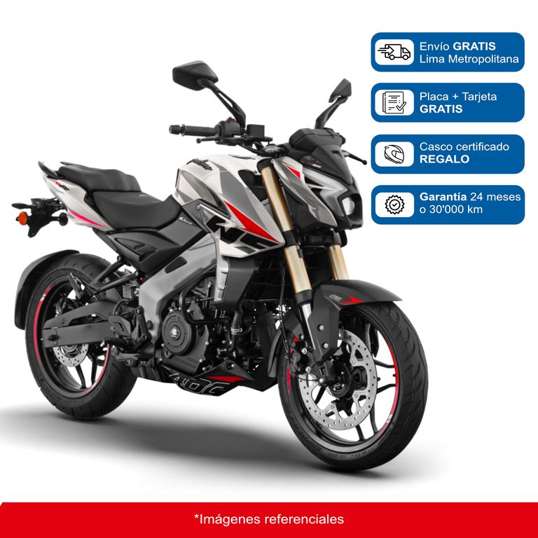 MOTO PULSAR NS 400 Z - BLANCO / ROJO
