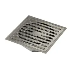 XM - SUMIDERO DE ACERO CUADRADO 10X10 CM SATINADO A-S101023