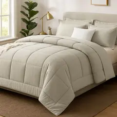 GENERICO - EDREDON 1 PLAZA COOZY SET CUADROS PERU PIMA + FUNDAS DE ALMOHADA