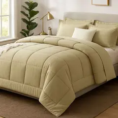 GENERICO - EDREDON 1 PLAZA COOZY SET CUADROS PERU PIMA + FUNDAS DE ALMOHADA