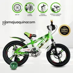 BABY - Bicicleta Deportiva para Niños Aro 16 «IKE GOOD» Green
