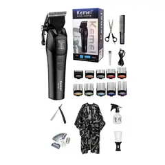 KEMEI - Cortadora profesional Kemei km-1858 con accesorios adicionales
