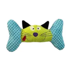 GENERICO - Peluche Hueso Con Diseño Caritas Top-7 Color Celeste