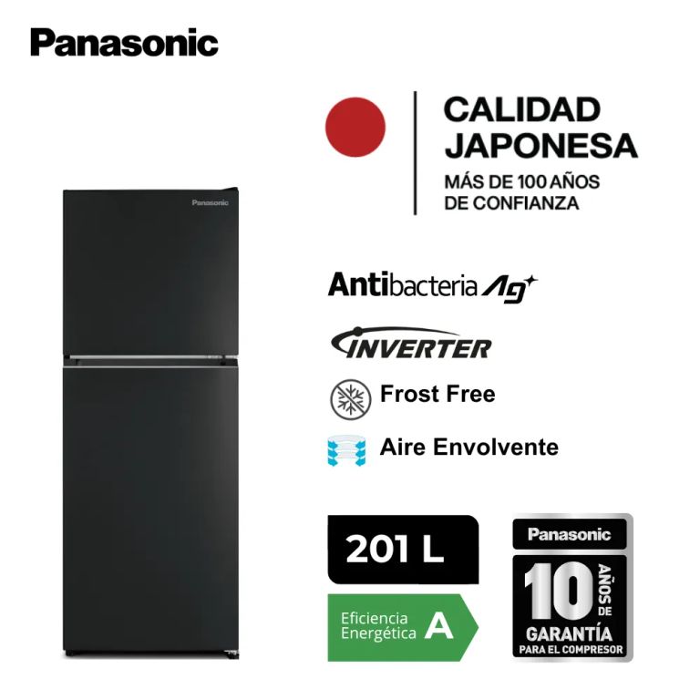 Refrigerador Nr-Bt30pv1bd Top Freezer 201 L Panasonic