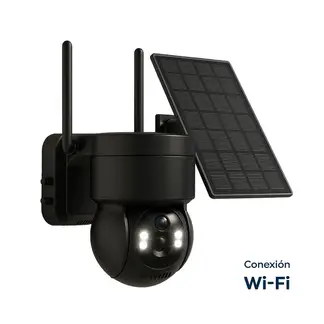 TRENDY TECH E I R L - Cámara de seguridad IP Doble Lente Panel Solar 8MP 4K Sirena Visión Nocturna