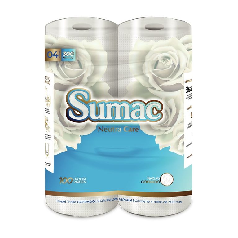 Papel Toalla Industrial Sumac Neutra Care 300 metros