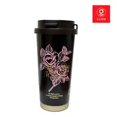 GERM - Vaso Térmico Germ Camellia 500 ml Negro‑Rosado Acero Premium