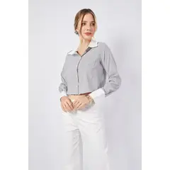 BANATY - BLUSA CROP ESTHER MANGA LARGA MUJER