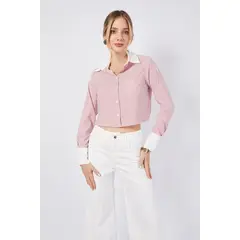 BANATY - BLUSA CROP ESTHER MANGA LARGA MUJER