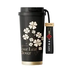 GERM - Vaso Térmico Germ Clover Negro Diseño Elegante 500 ml