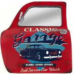 GENERICO - Cuadro metálico tipo puerta automóvil clásico