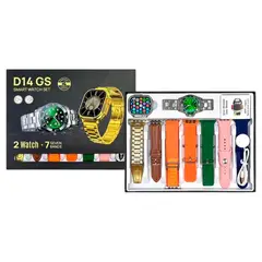 GENERICO - D14 GS Smartwatch con 7 correas + Reloj Deportivo - Dorado